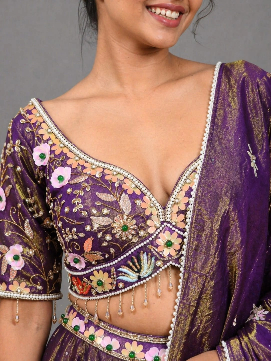  purple traditional lehenga