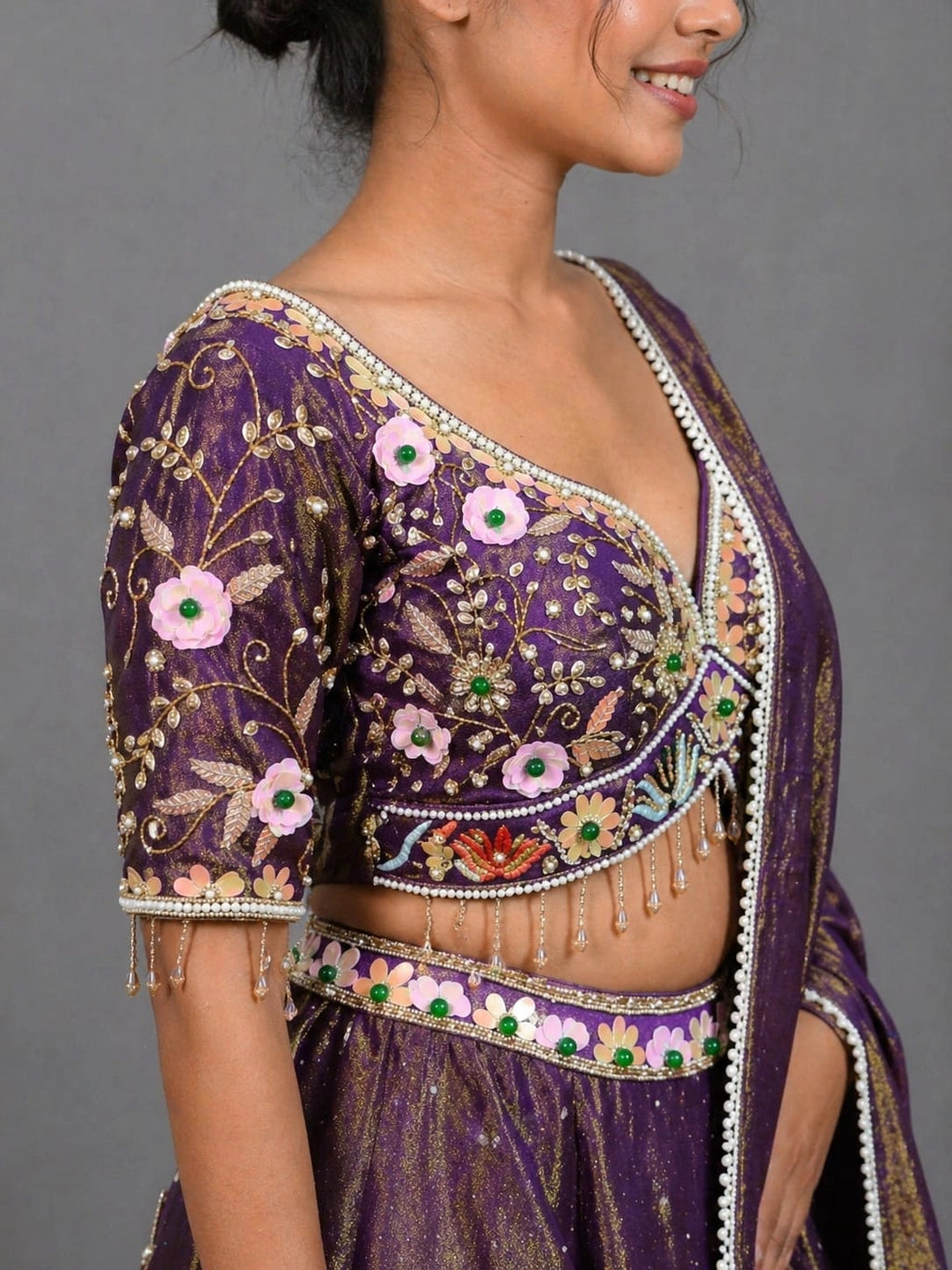  purple traditional lehenga