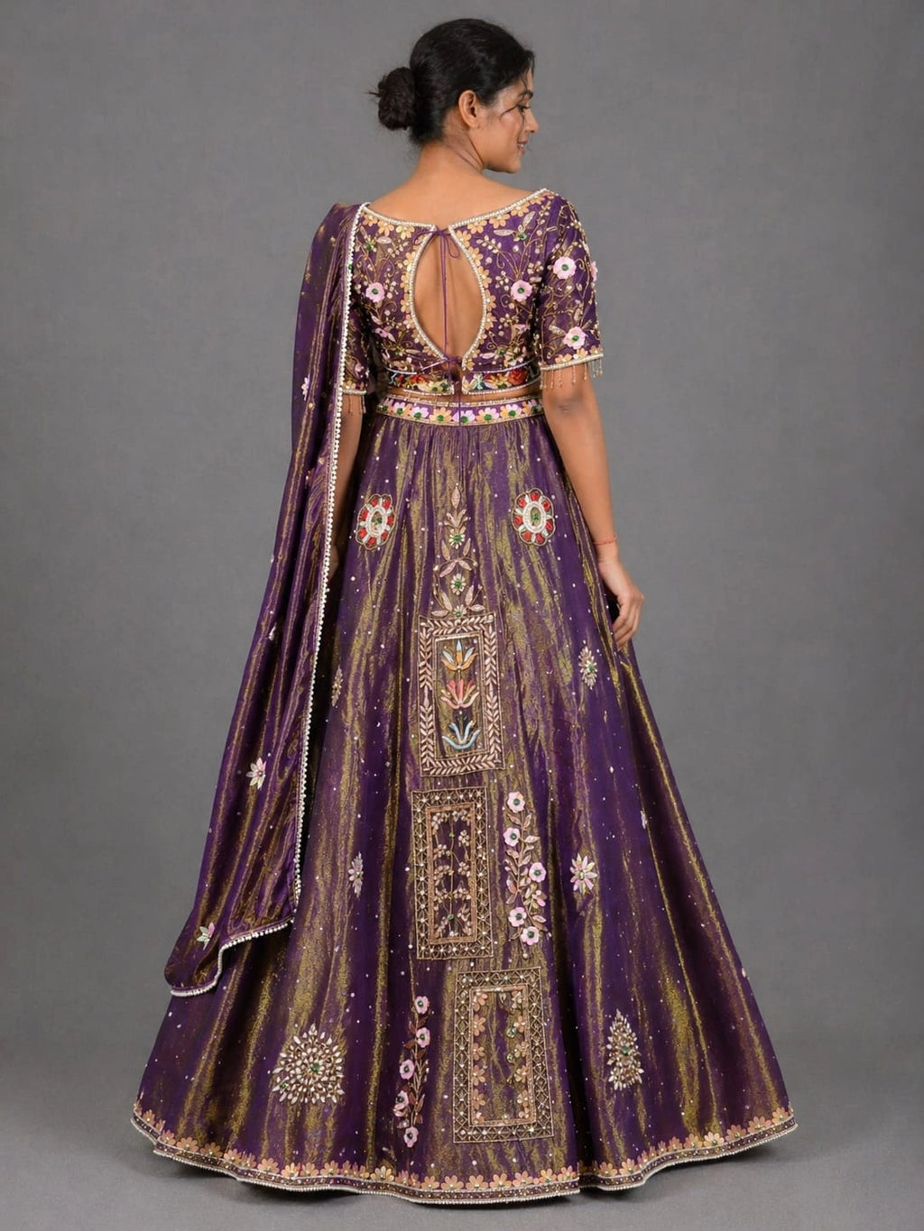  purple traditional lehenga