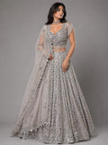 sparkling grey lehenga