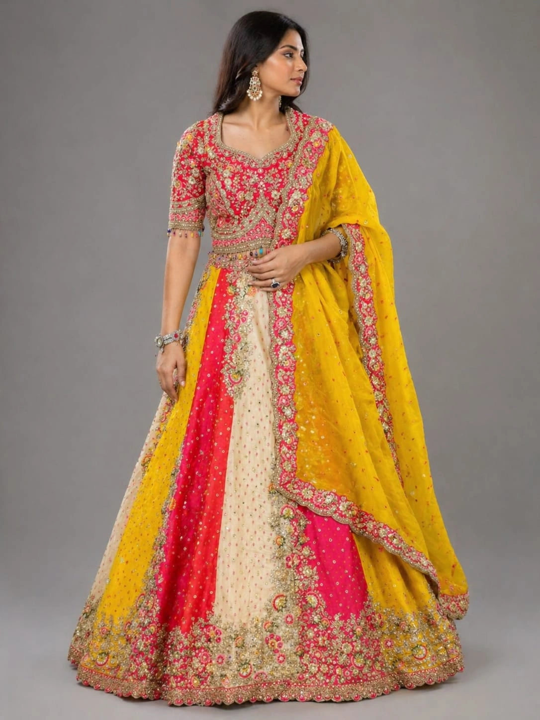 multicolor lehenga