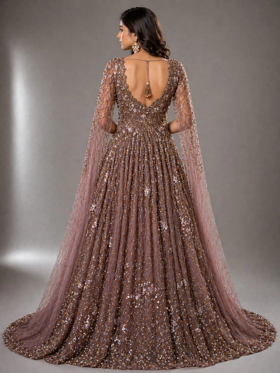 onion pink gown
