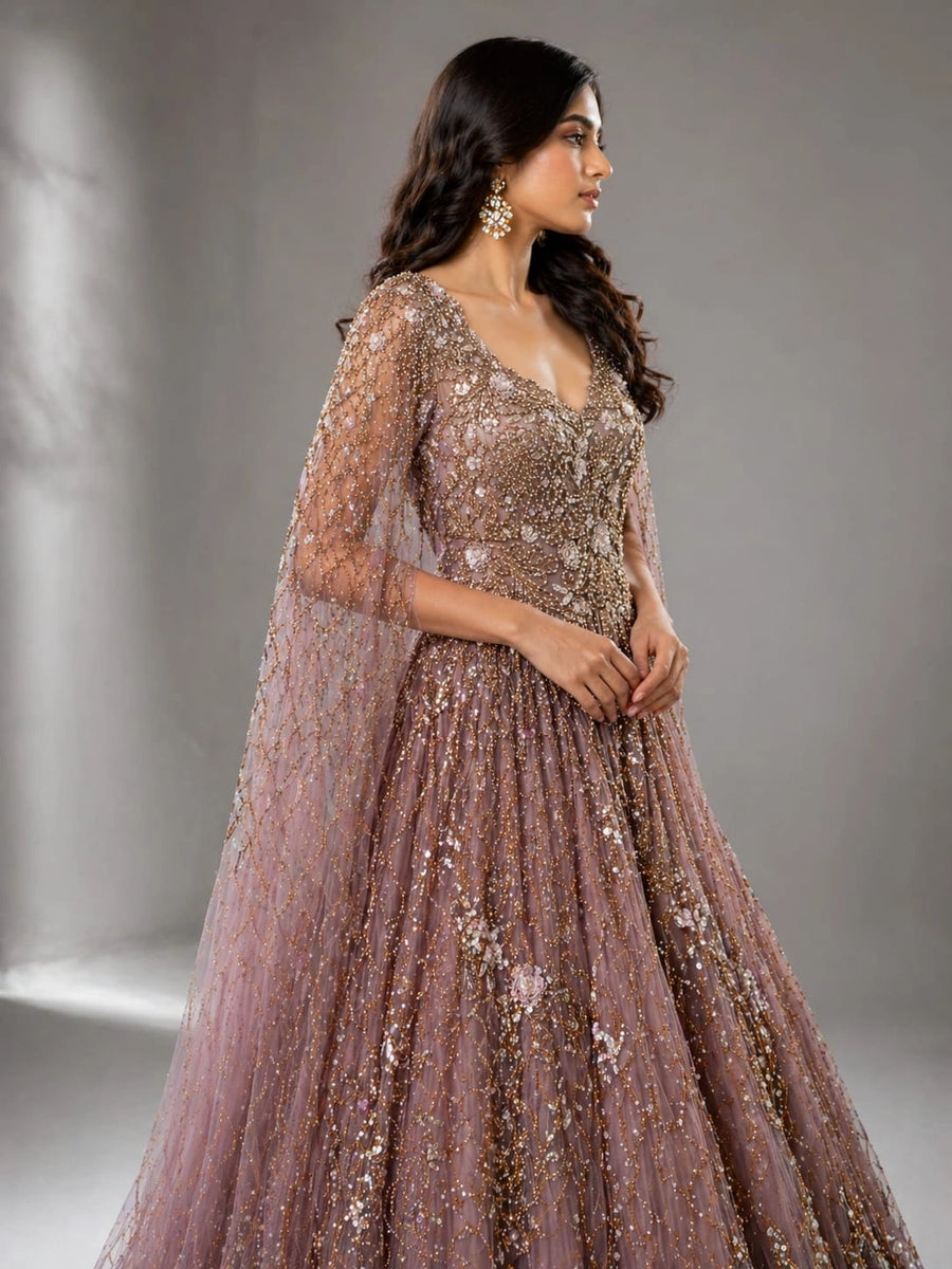 onion pink gown
