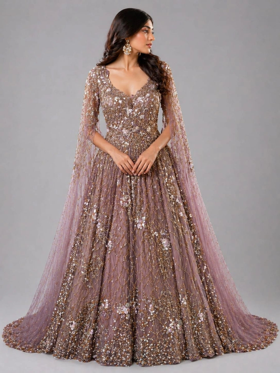 onion pink gown