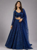 navy blue lehenga,