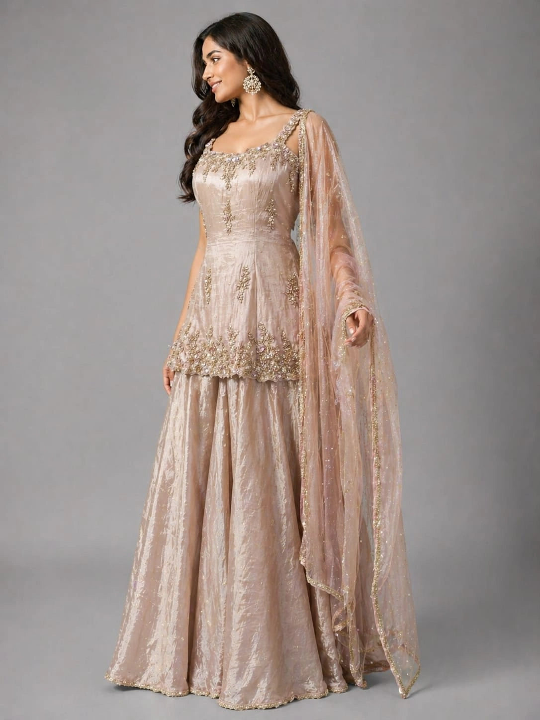pink designer sharara