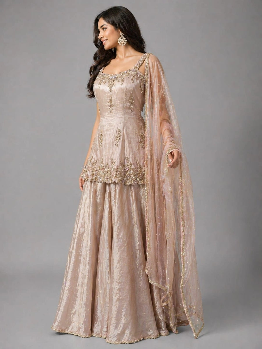 pink designer sharara