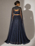 midnight blue lehenga
