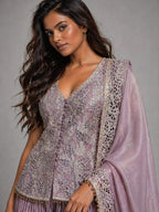 lavender sharara suit