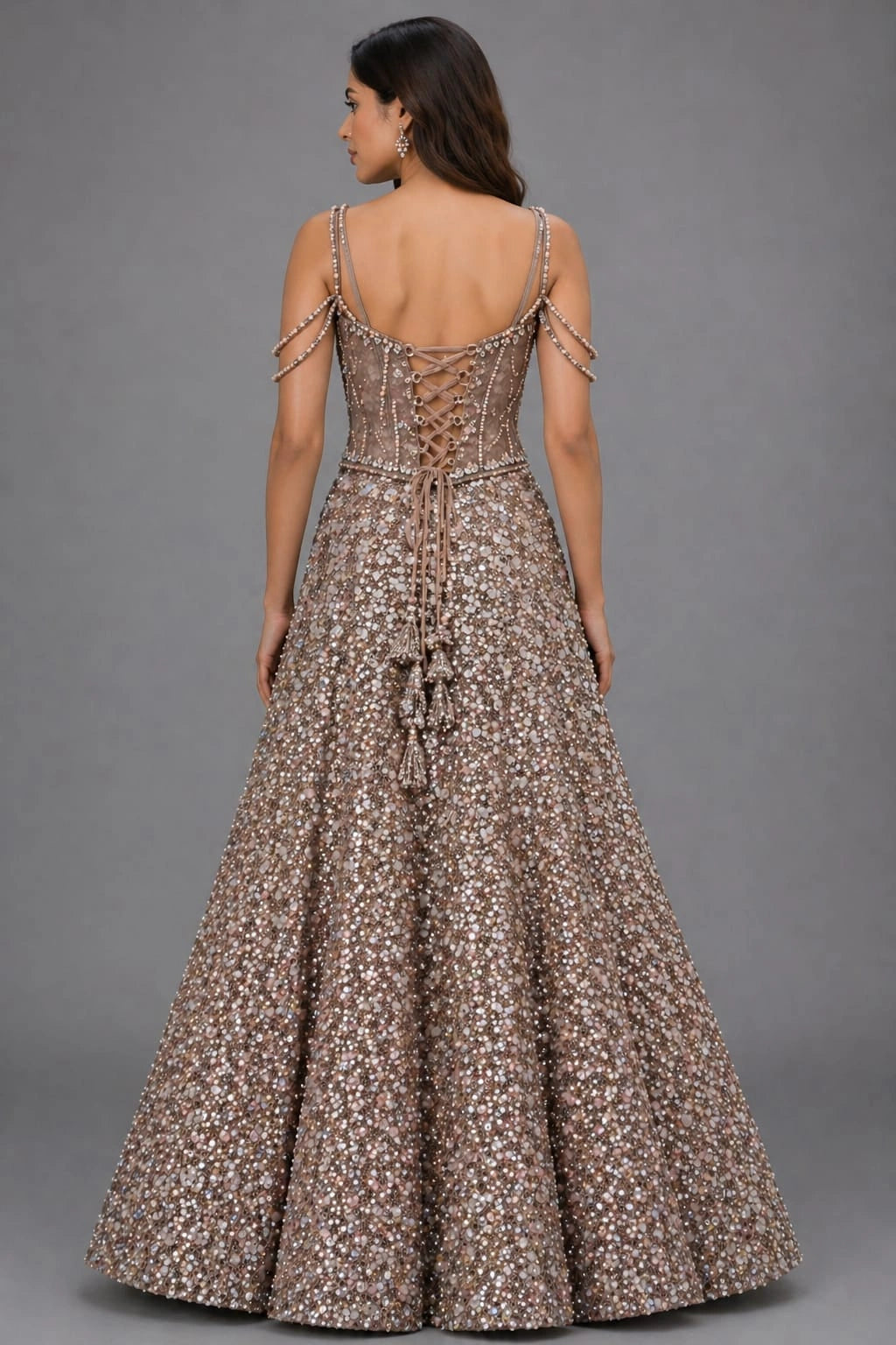 floral pink lehenga
