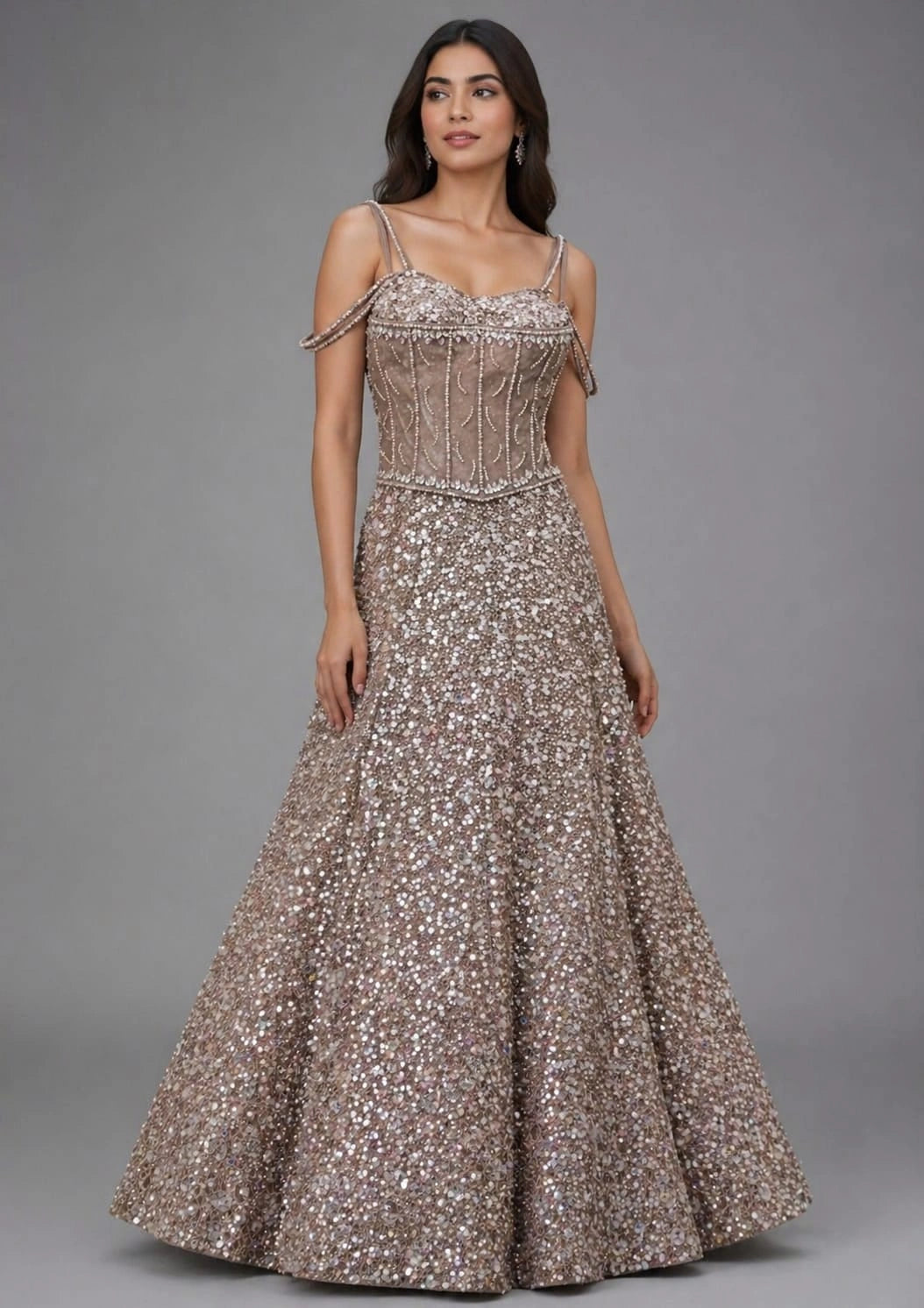floral pink lehenga
