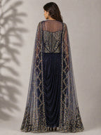 navy blue dhoti style