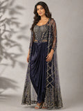 navy blue dhoti style