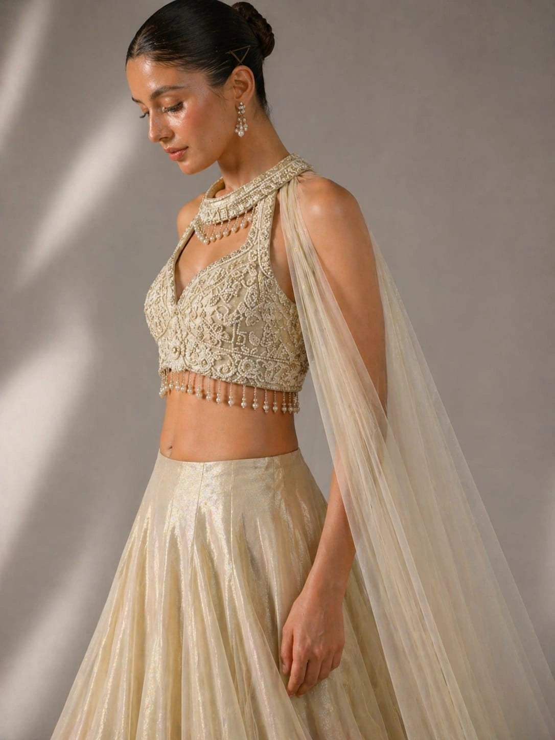 gold lehenga outfit