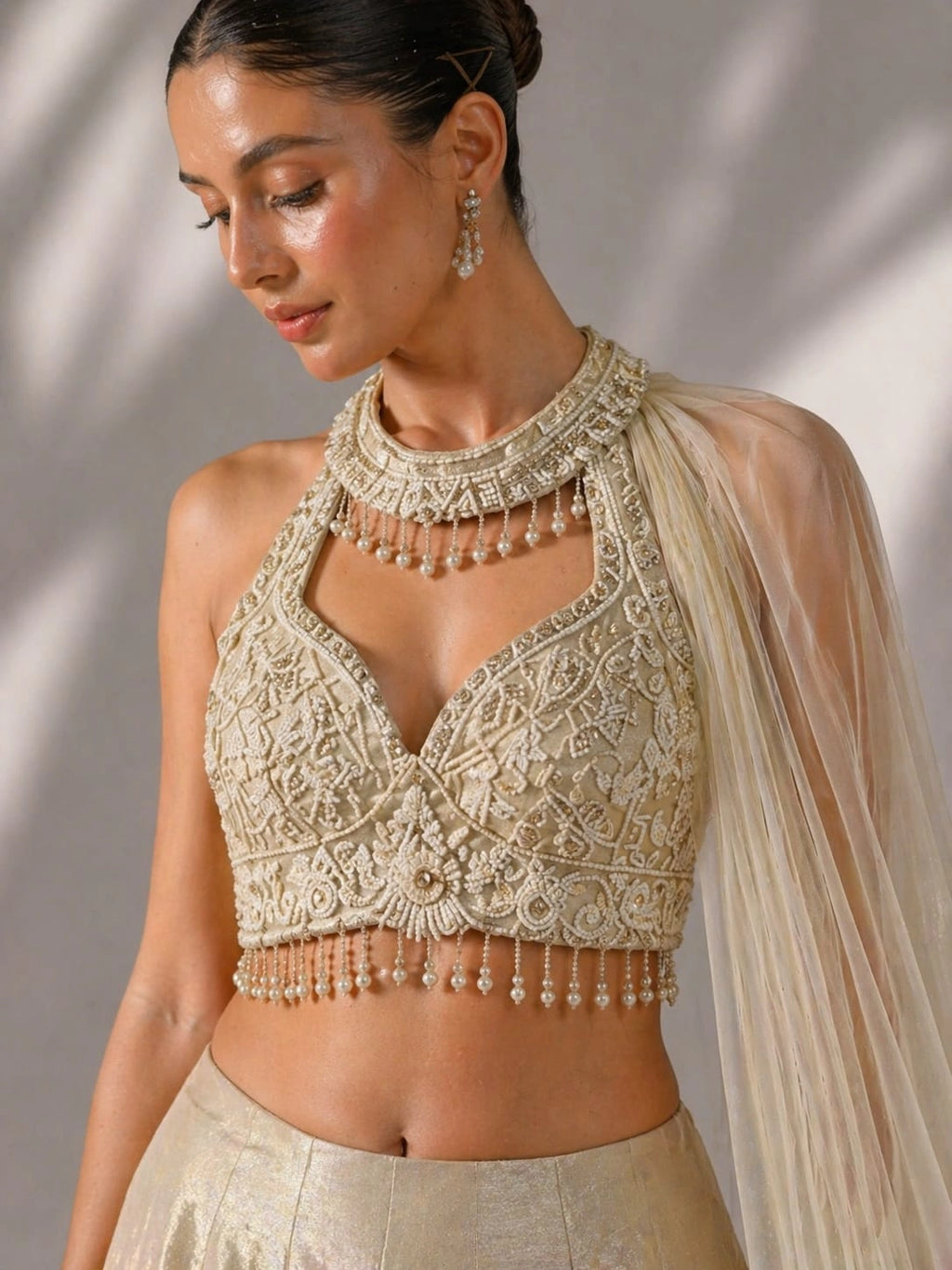 gold lehenga outfit