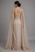 cape style dhoti outfit