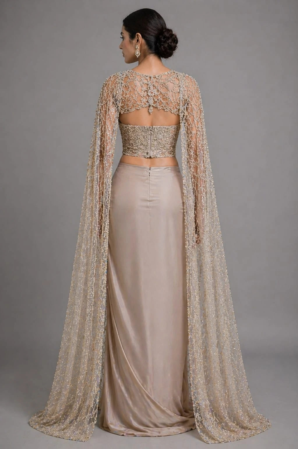 cape style dhoti outfit