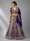 purple heavy lehenga
