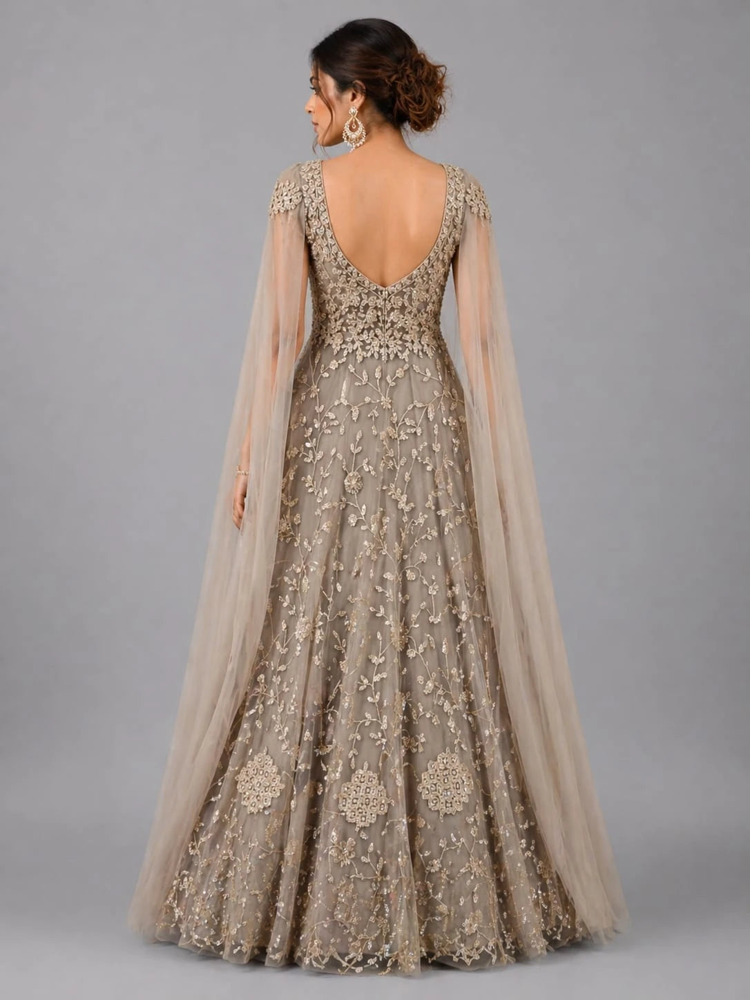 grey gown cape