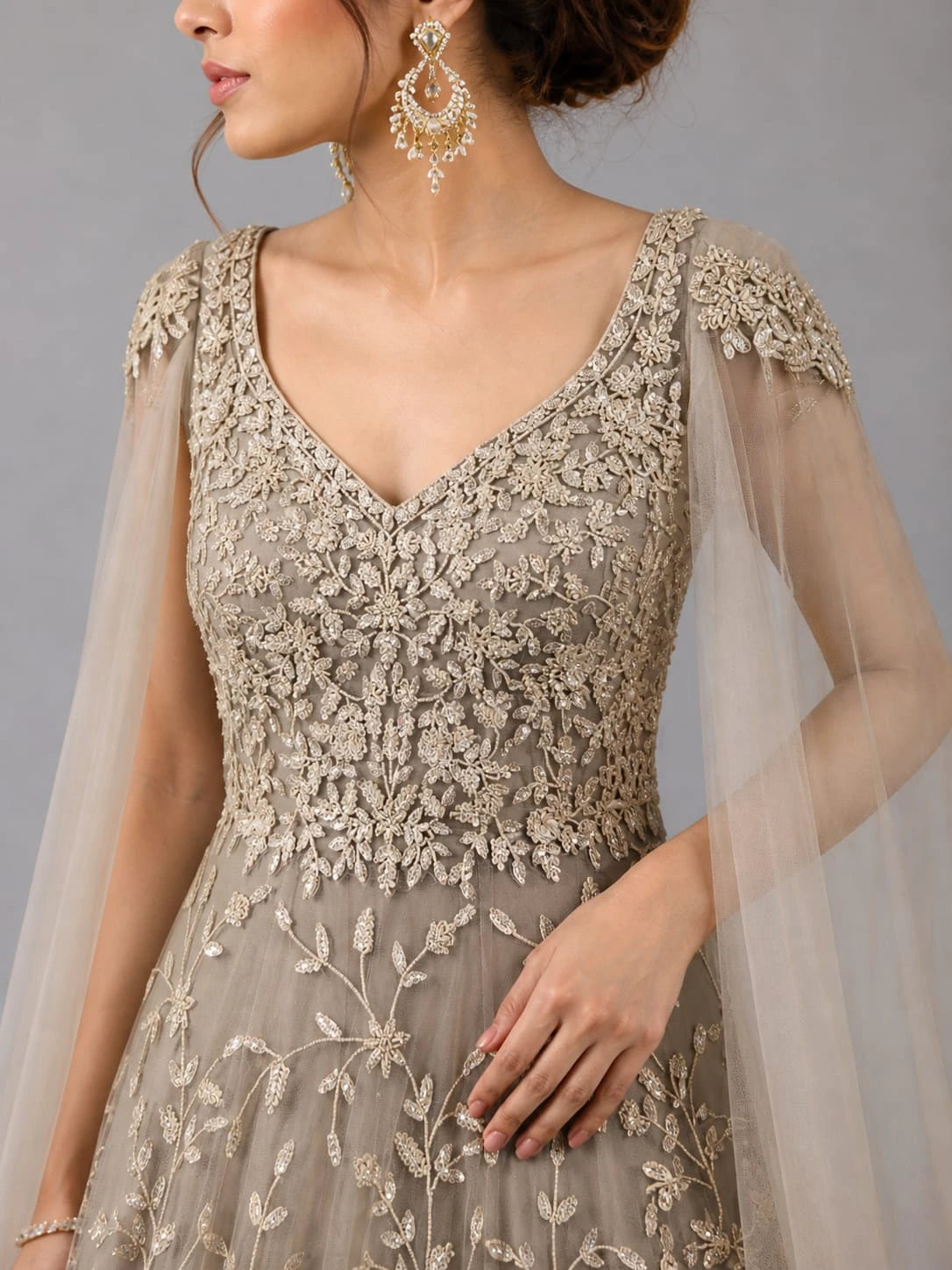 grey gown cape