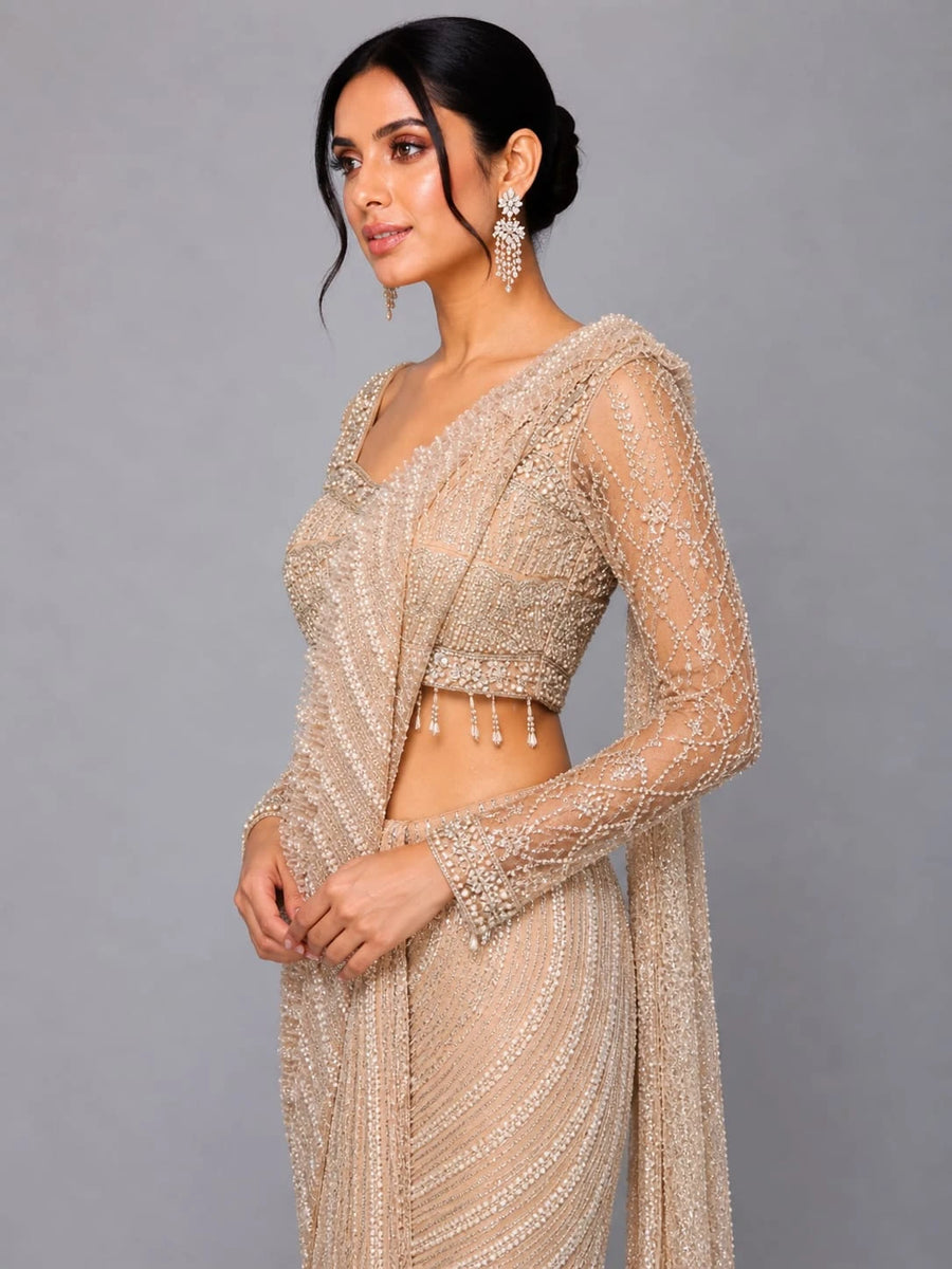 pre draped saree for women