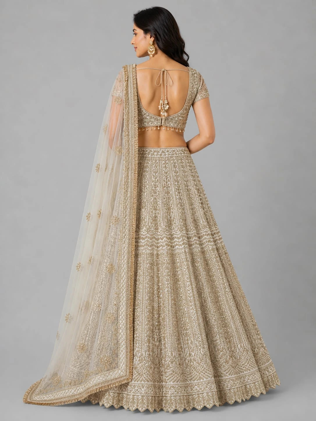 ivory designer lehenga