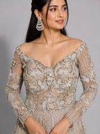 designer gold gown