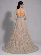 designer gold gown