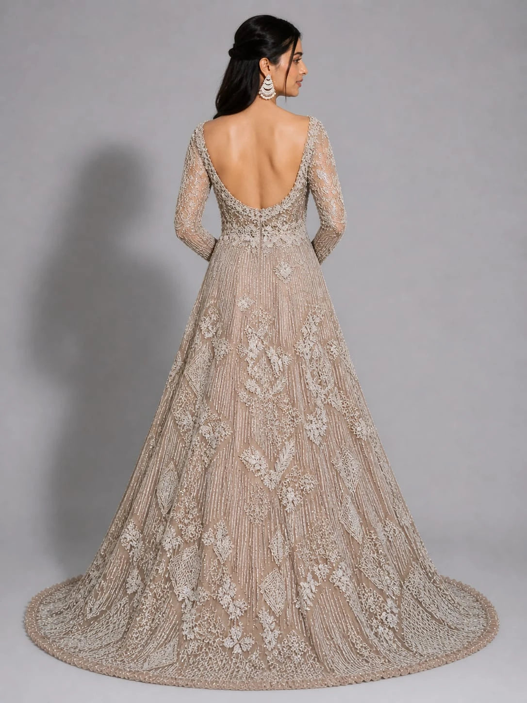 designer gold gown