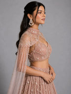 designer lavender lehenga