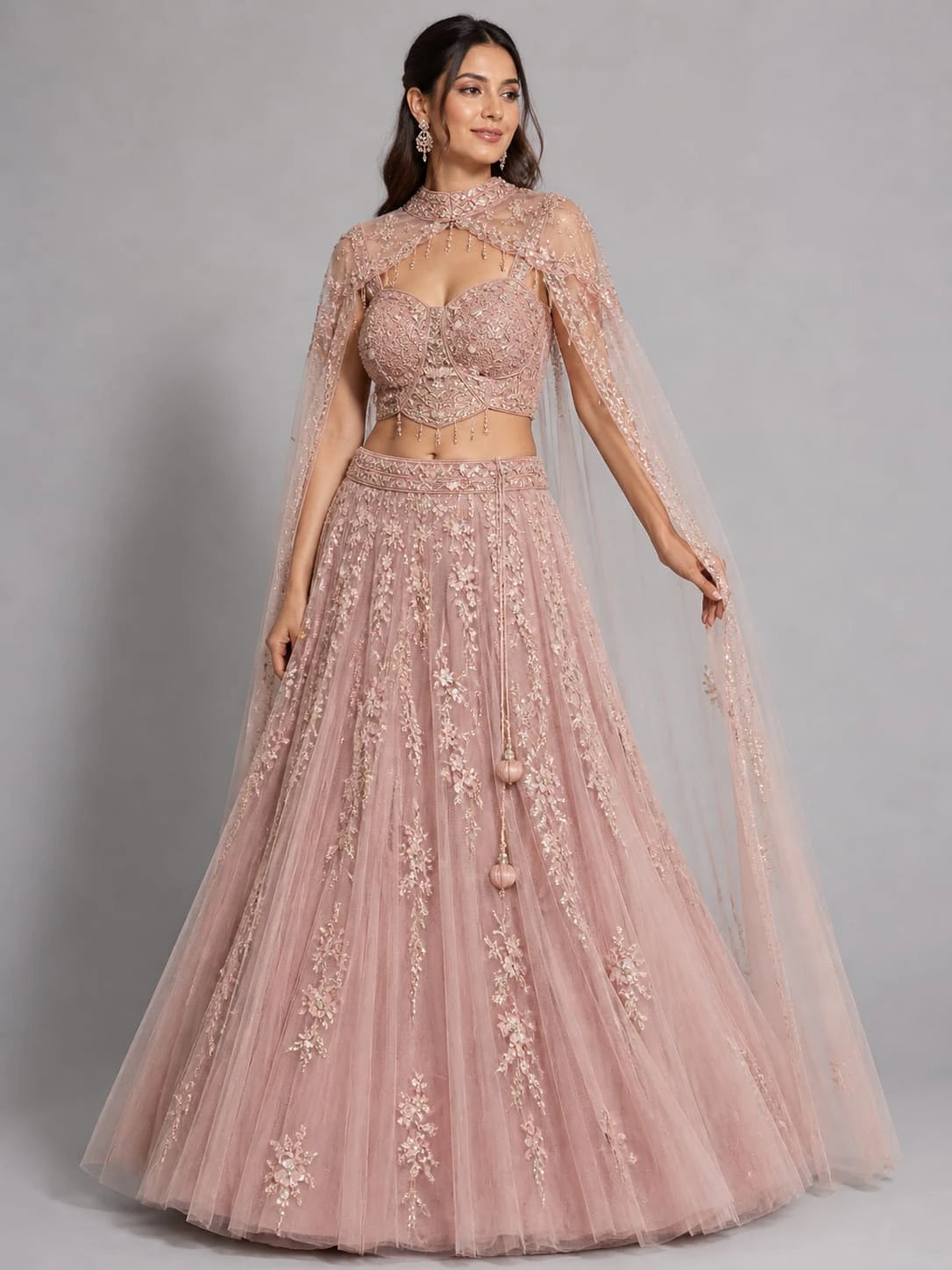 designer lavender lehenga