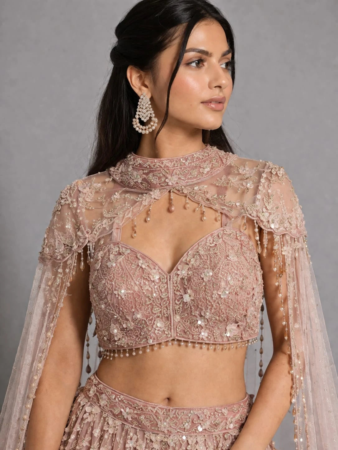 designer lavender lehenga