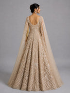 cape style gown