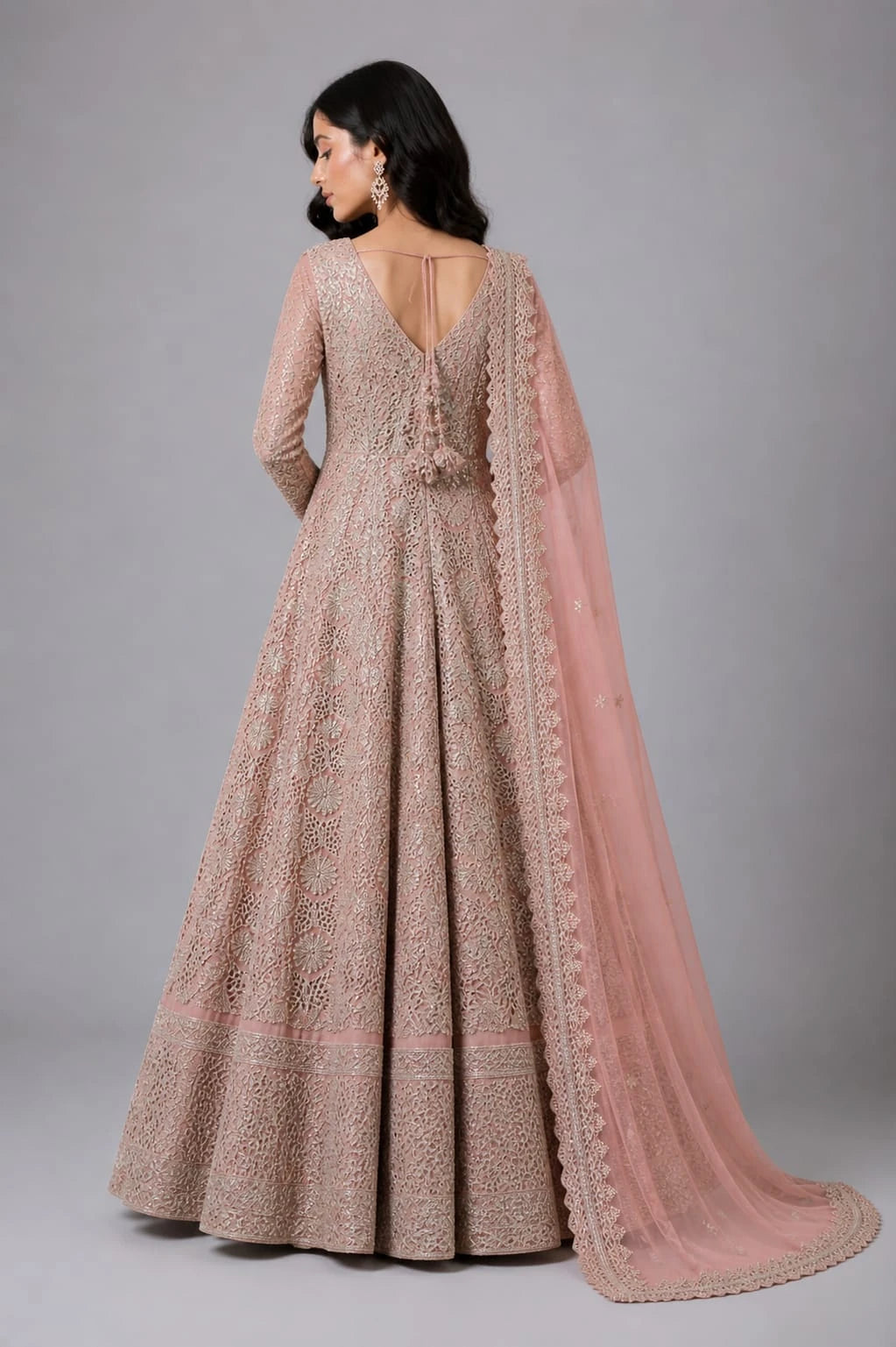 pink indo western