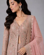 pink indo western