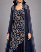 blue sharara shrug