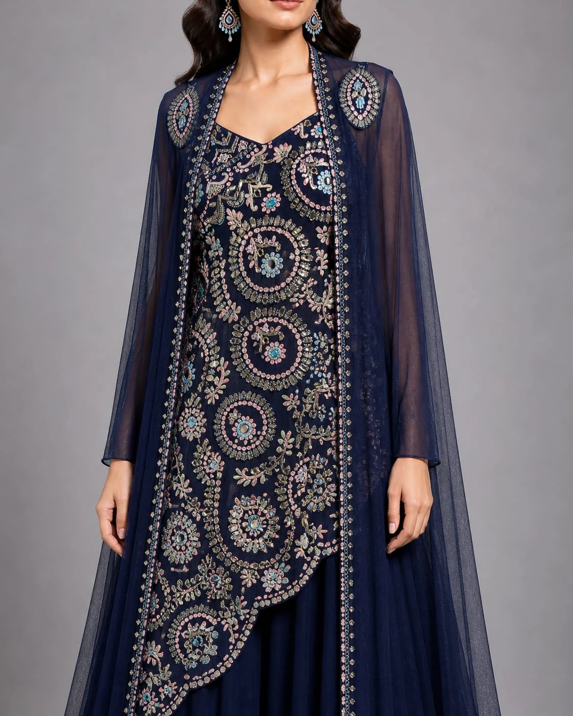 blue sharara shrug