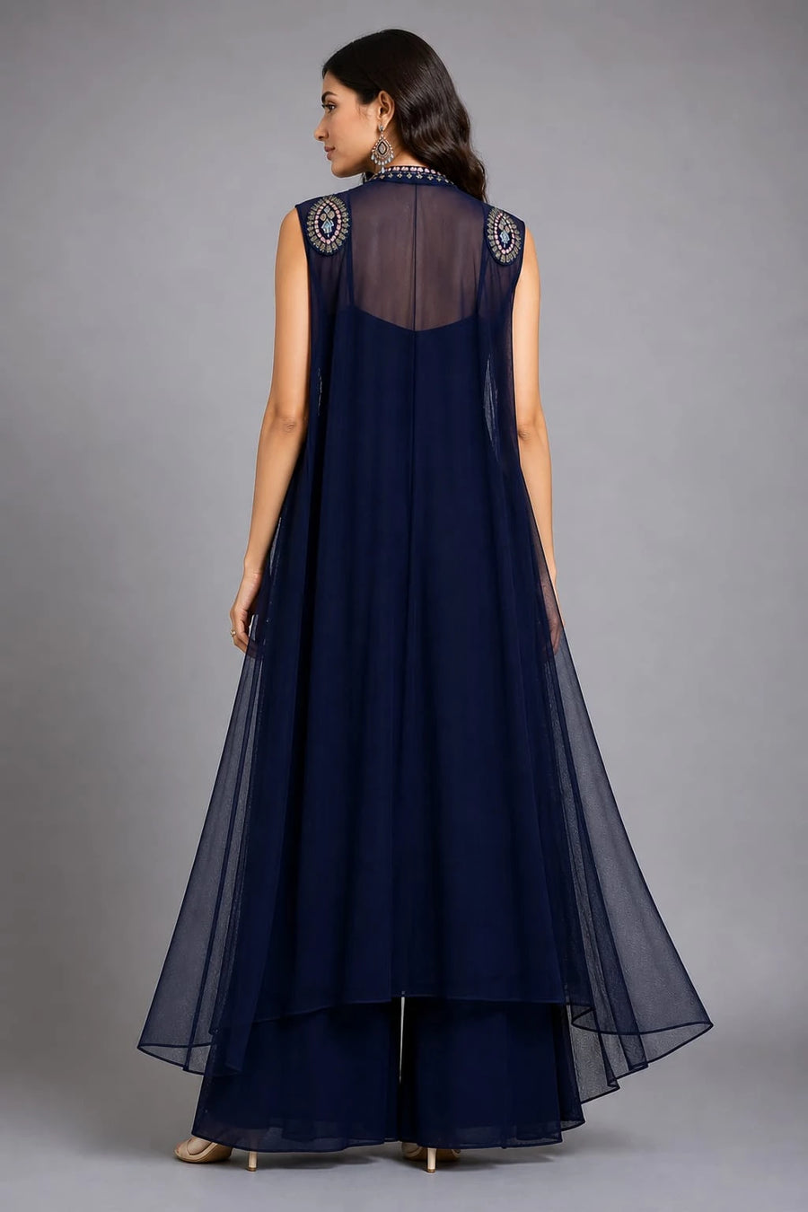 blue sharara shrug
