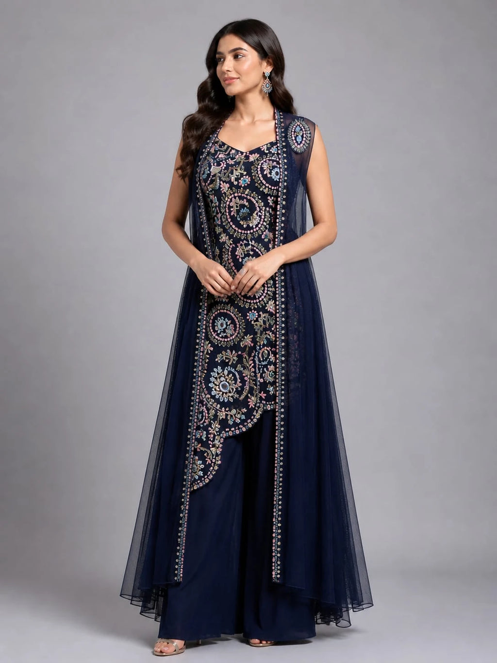blue sharara shrug
