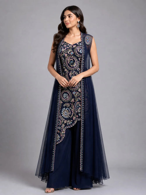 blue sharara shrug