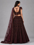 chocolate brown lehenga