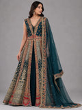 heavy border lehenga