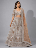 thread work lehenga