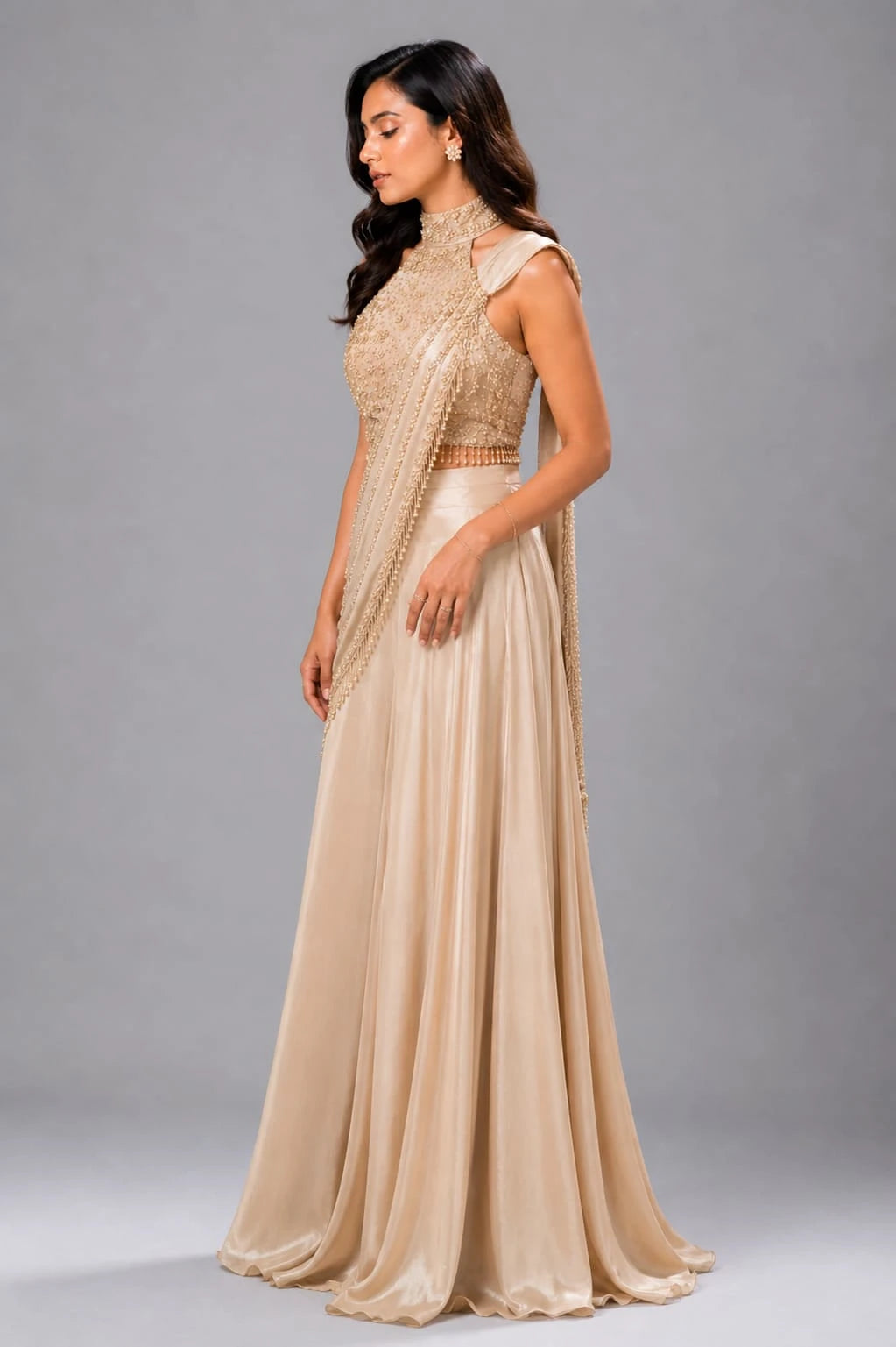 sharara suit gold
