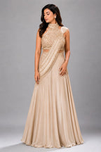 sharara suit gold
