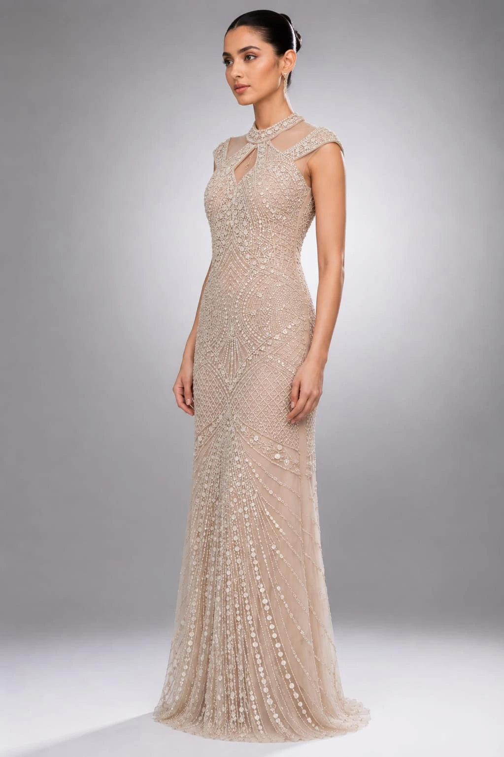 gold western gown