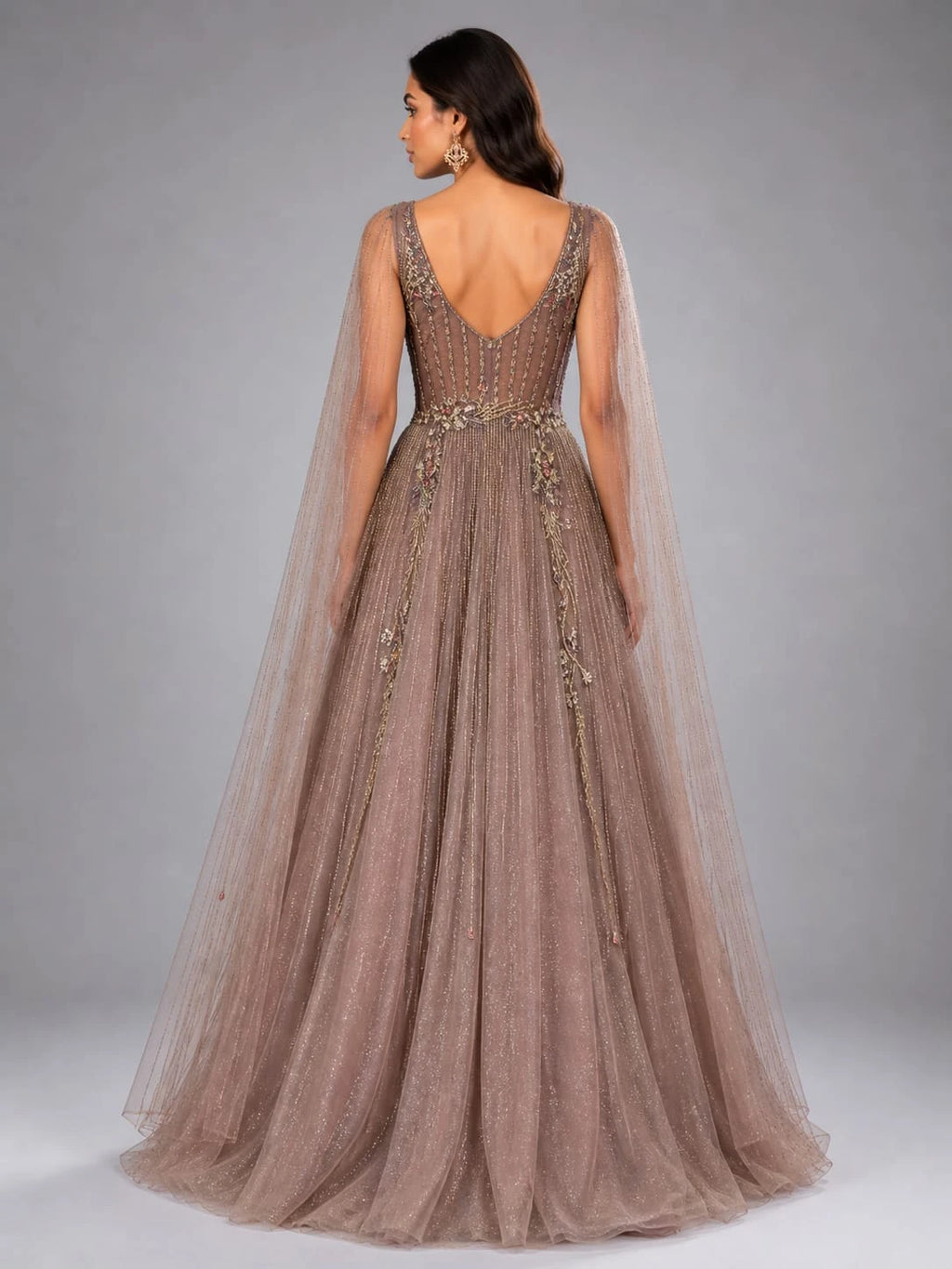 elegant mauve gown