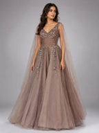 elegant mauve gown