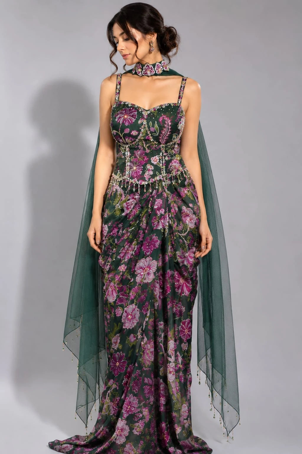 green drape dhoti