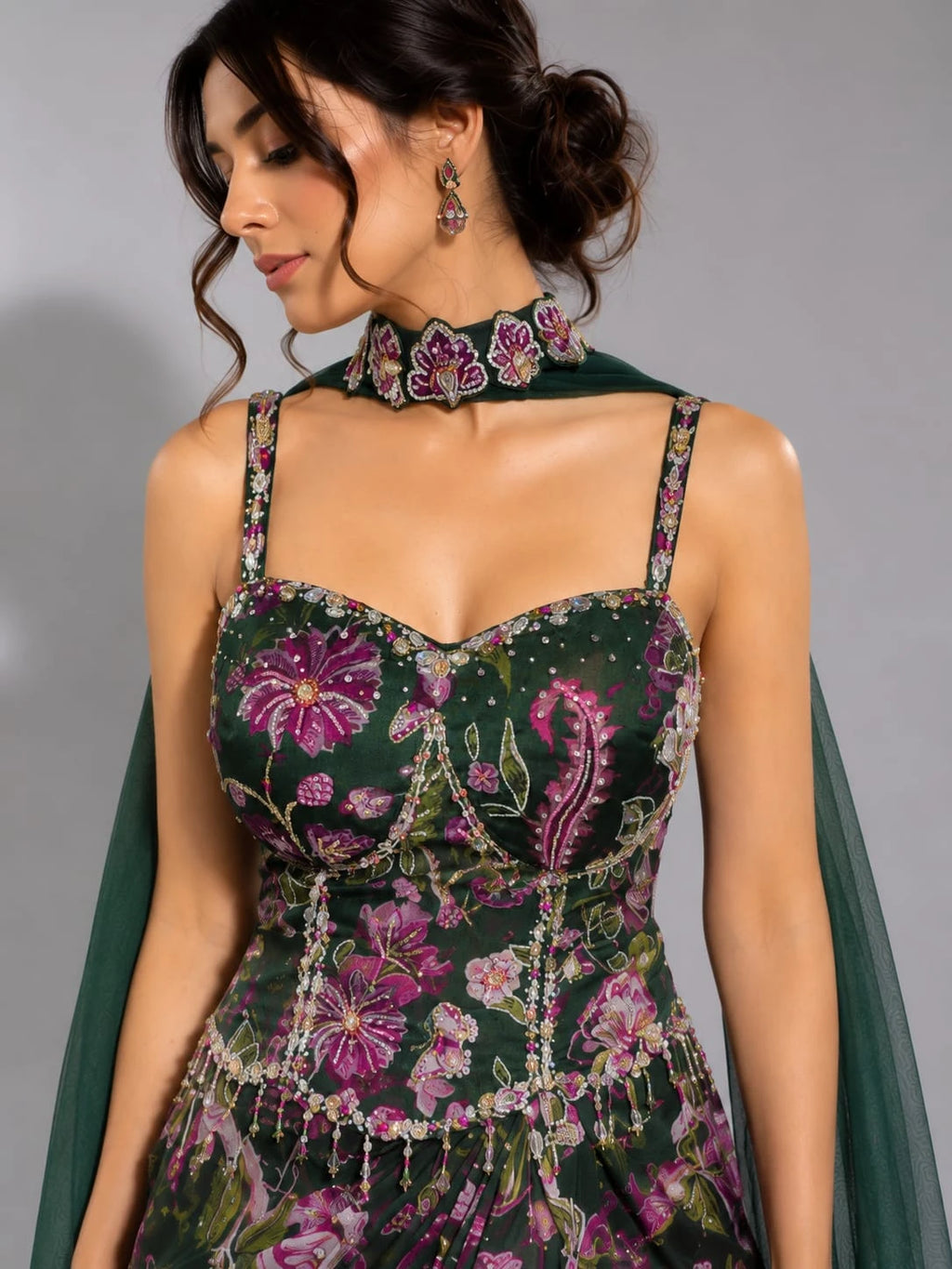 green drape dhoti